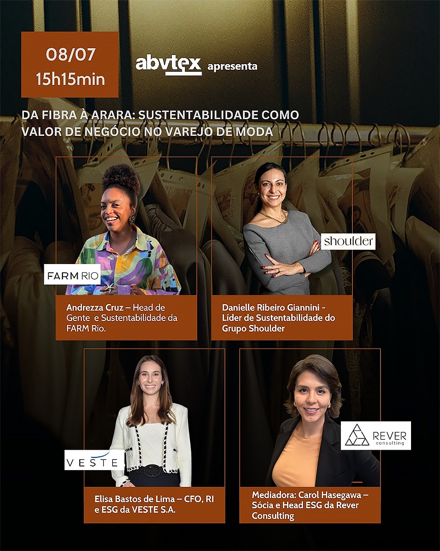 ABVTEX REÚNE EXECUTIVAS DA FARM, SHOULDER E VESTE EM DEBATE SOBRE SUSTENTABILIDADE NO VAREJO DE MODA